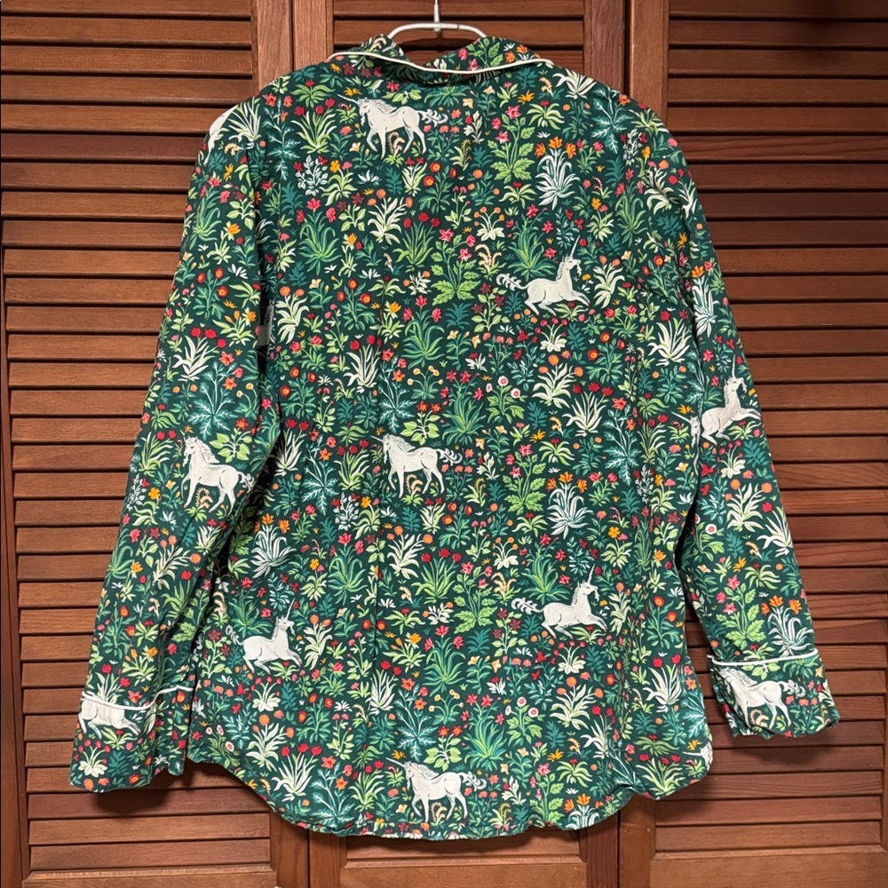 Printfresh Juniper Green Unicorn’s Garden Pajama … - image 4